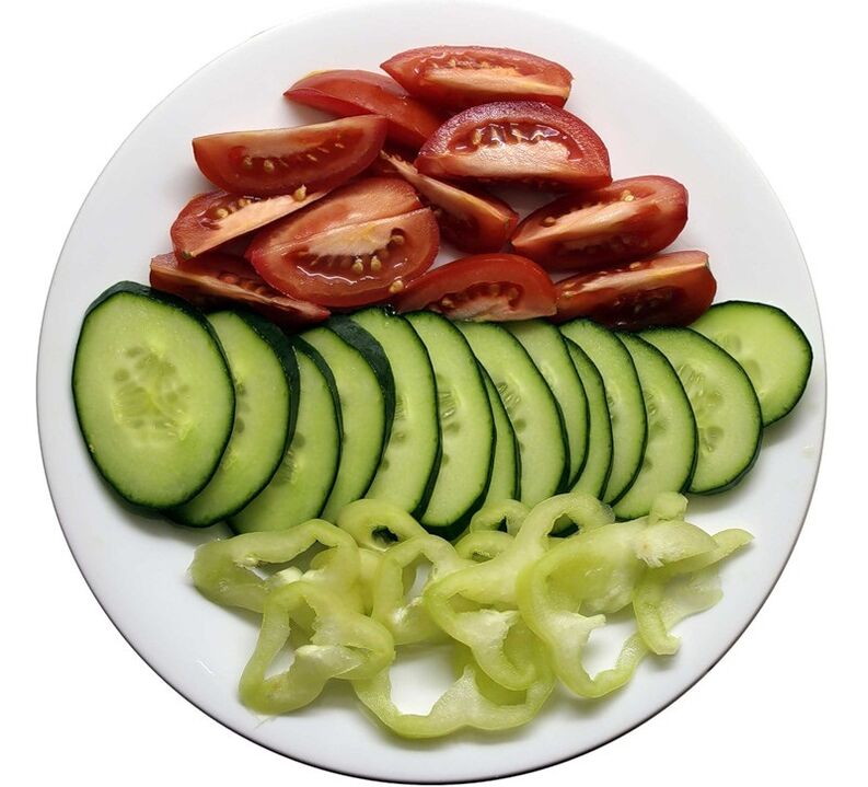 assiette de légumes gastrite